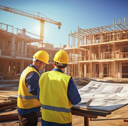 Ingenieros civiles en obra